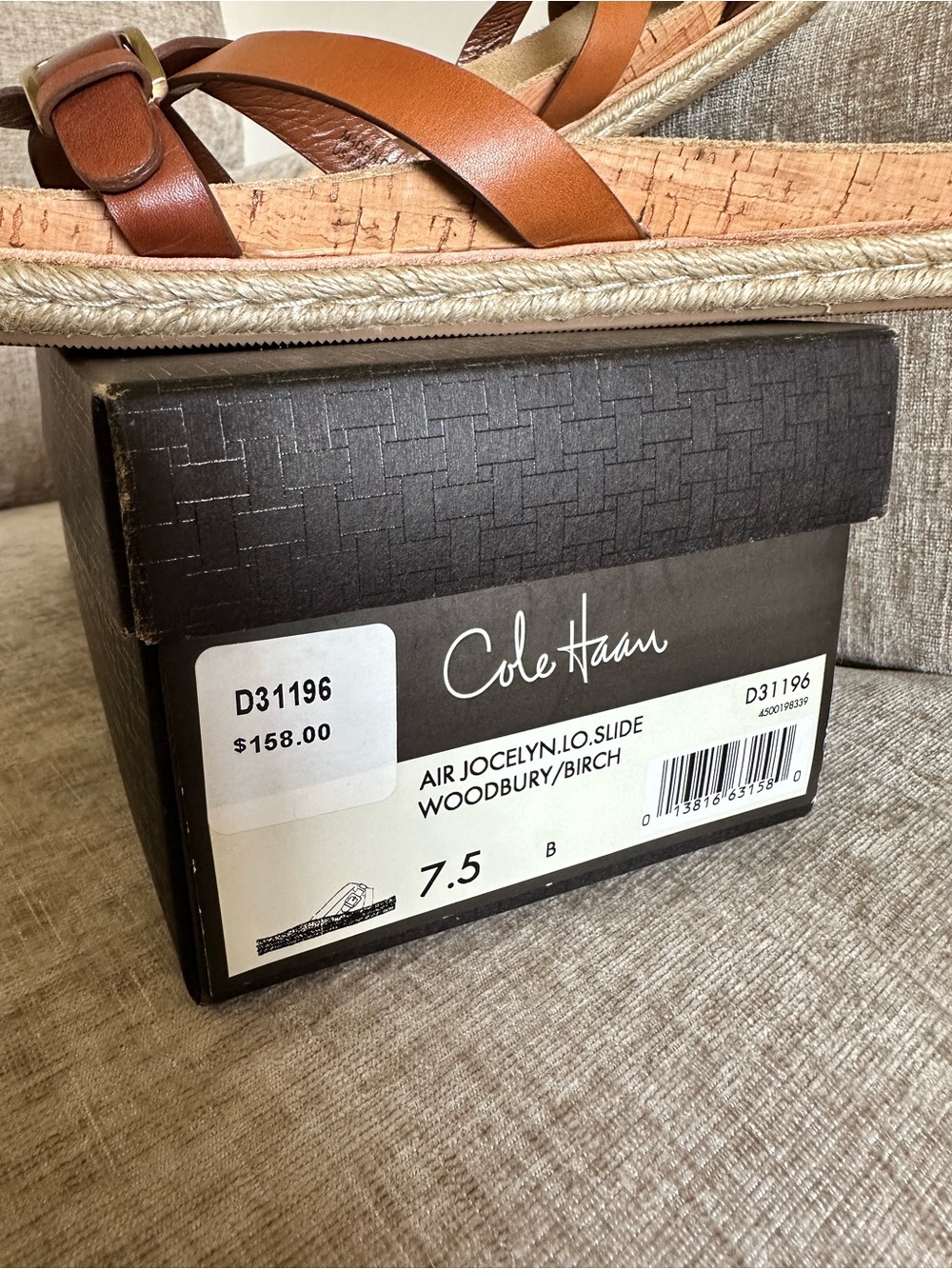 Cole Haan Air Jocelyn Lo Slide in Woodbury/Birch sz 7.5 NEW - Picture 4 of 8